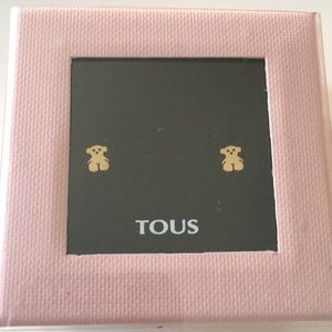 Tous 18k gold baby bear earrings